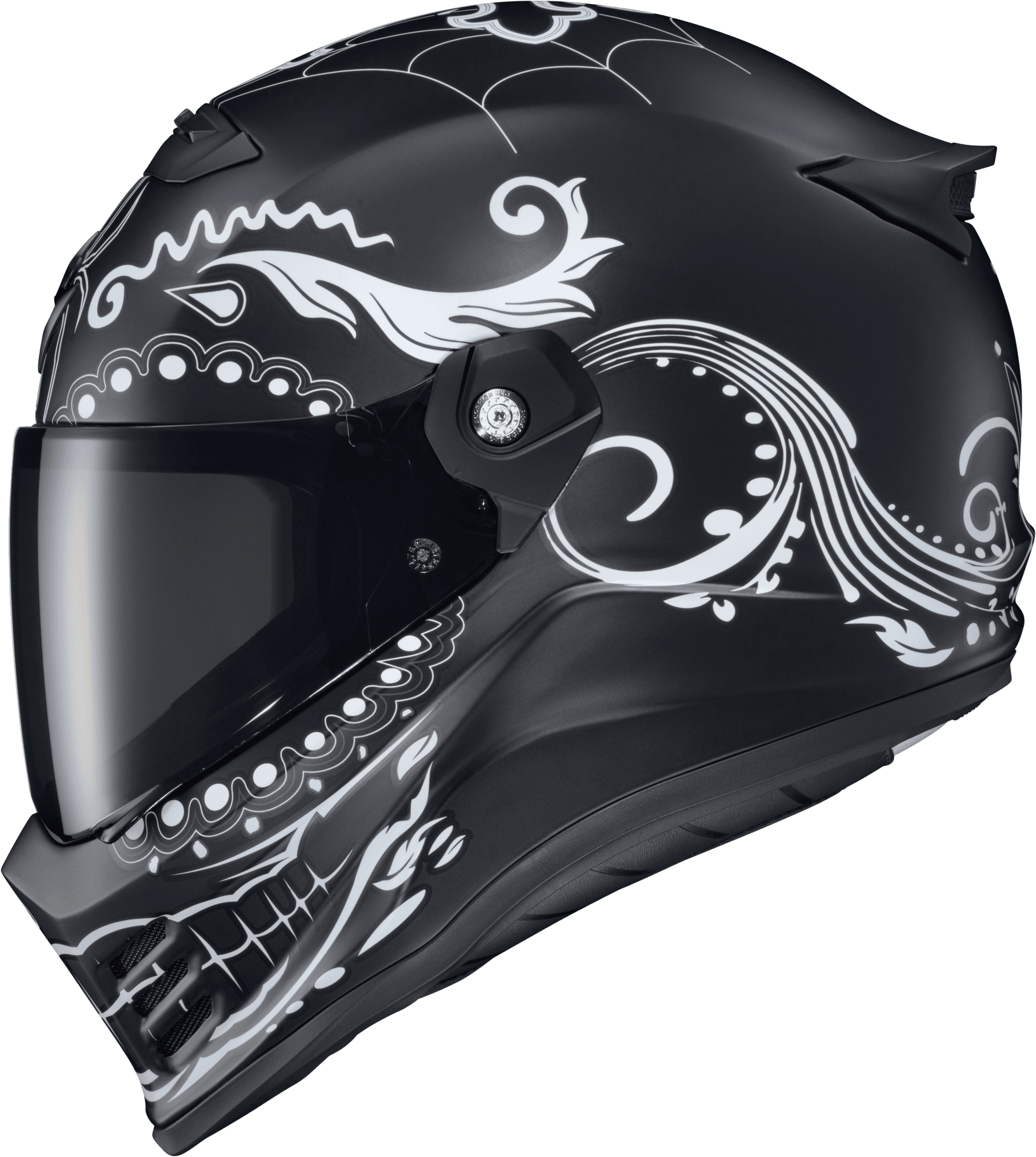 COVERT FX FULL FACE HELMET EL MALO WHITE/MATTE BLACK 2X