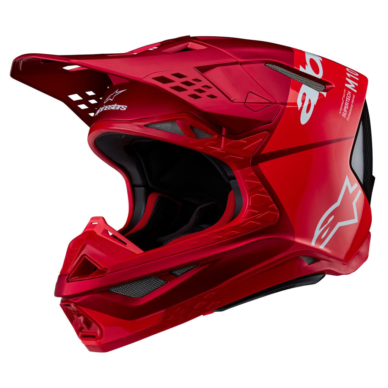 Alpinestars Supertech S-M10 Flood Helmet Red Fluo/Red M&G 2X