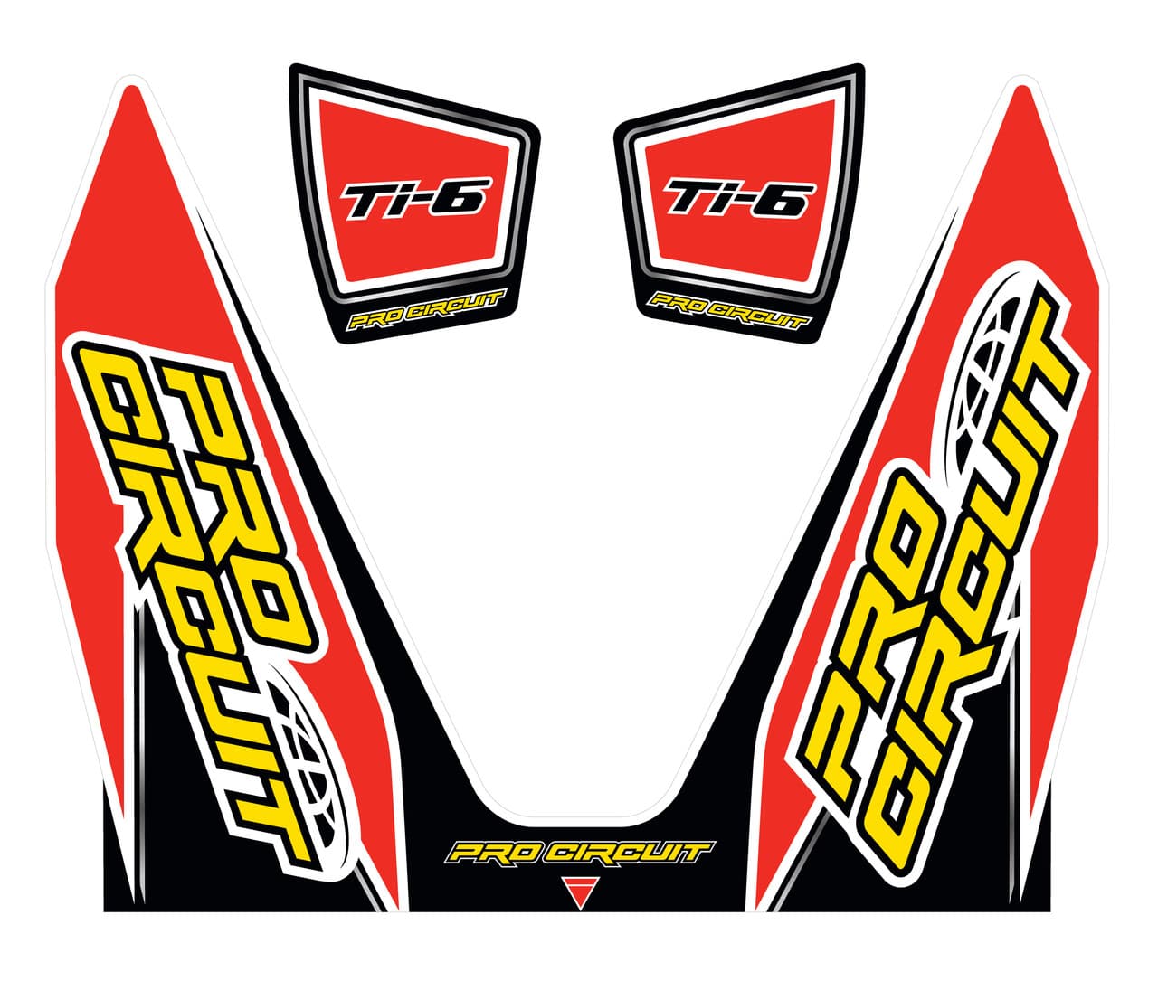 Pro Circuit TI-6 Wrap/End Cap Decal Replacement Muffler Stickers