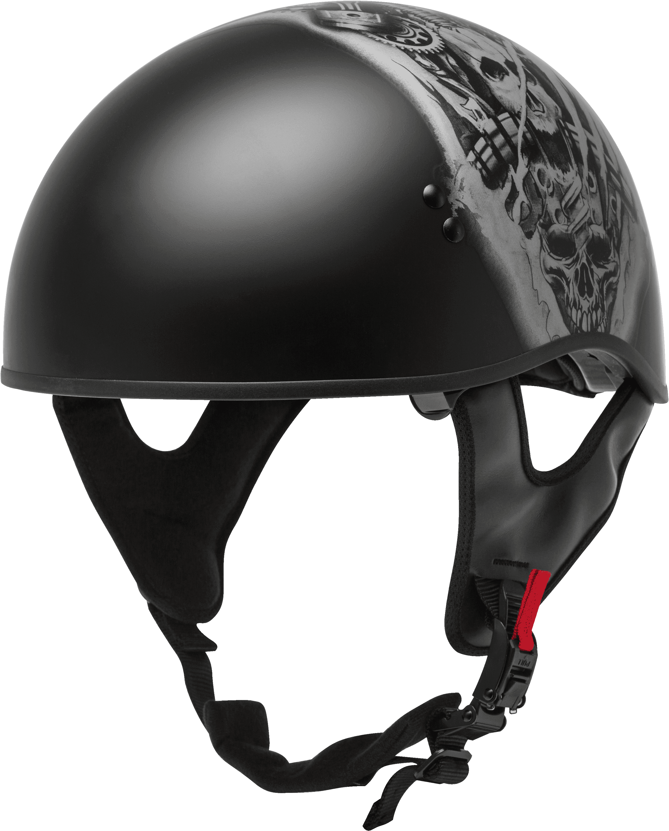HH-65 HALF HELMET TORMENTOR NAKED MATTE BLACK/SILVER SM