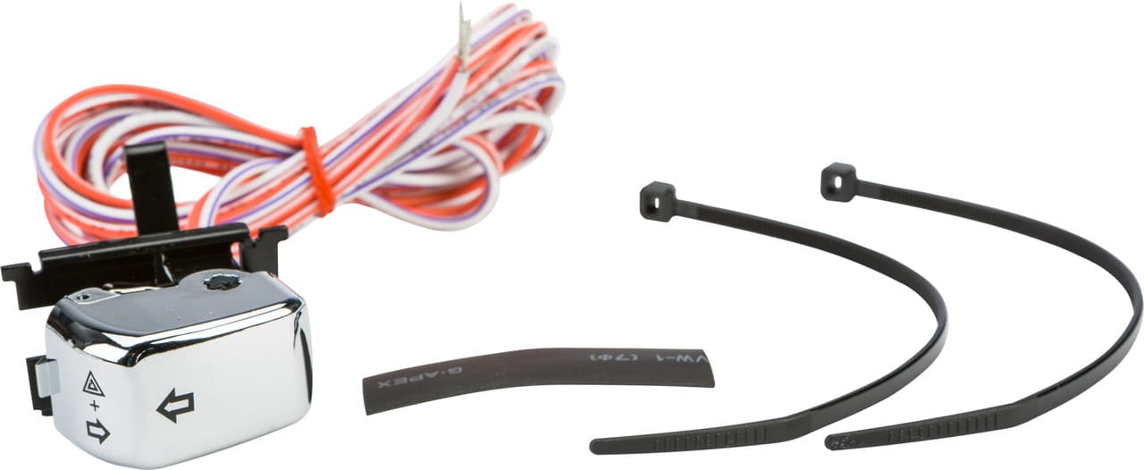 HardDrive Left T/Signal Chrome Black Ltrs Replaces OEM 71598-96