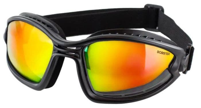 BOBSTER BALLAST GOGGLES, BLACK FRAME, W/RED & YELLOW LENS
