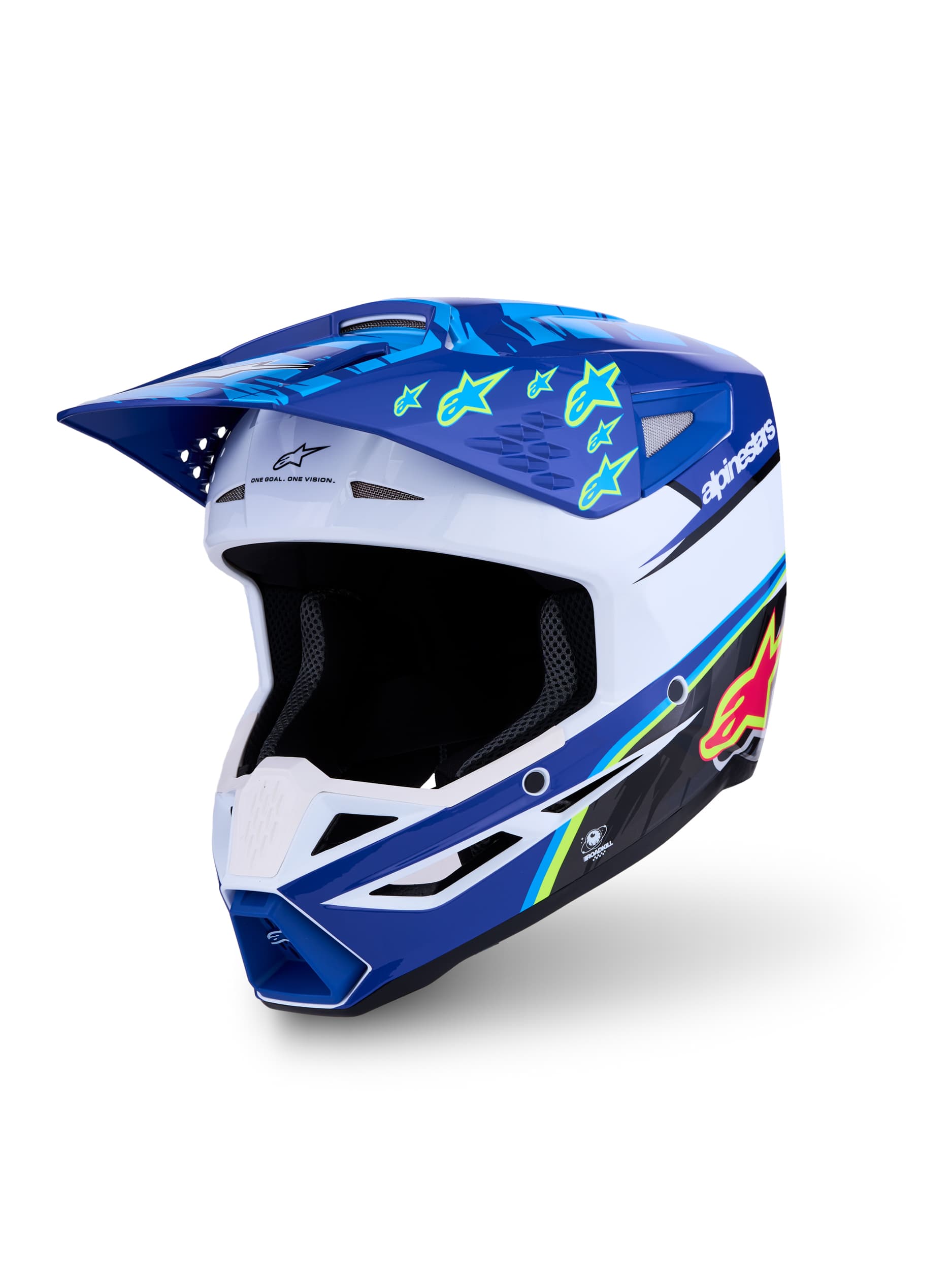 S-M3 FALCON HELMET ECE06/DOT BLU/WH/BLK/PINK FL/YL FL GL MD