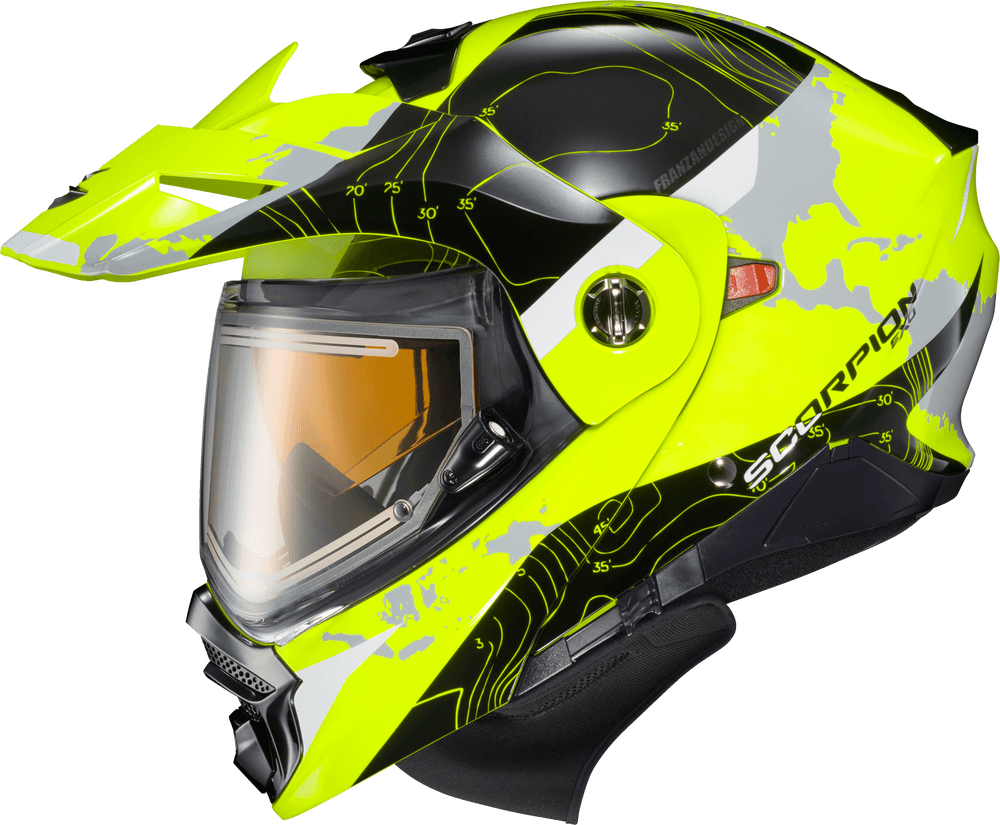 Scorpion Exo EXO-AT960 Cold Weather Helmet Topographic Hi-Vis SM (Electr