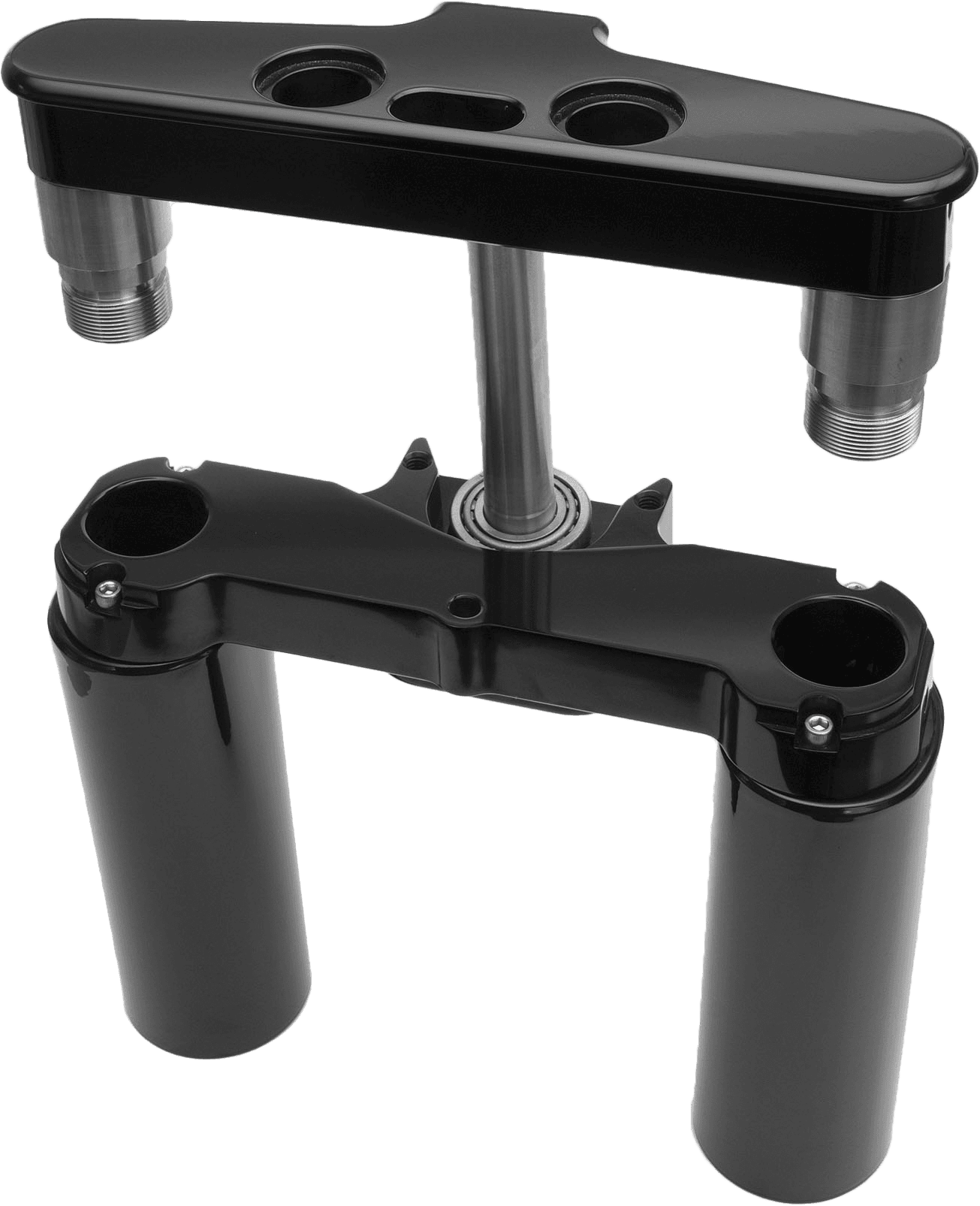 Hawg Halters Inc 6 Deg Raked Tripple Trees 41MM Black Custom