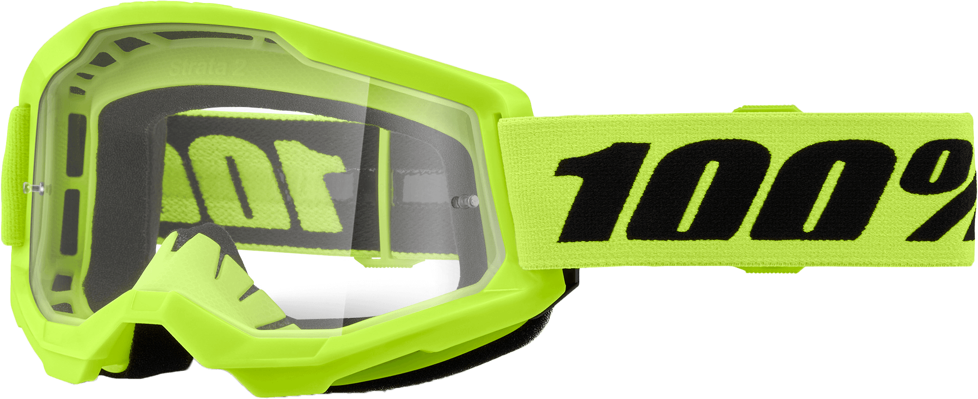 STRATA 2 GOGGLE NEON YELLOW CLEAR LENS
