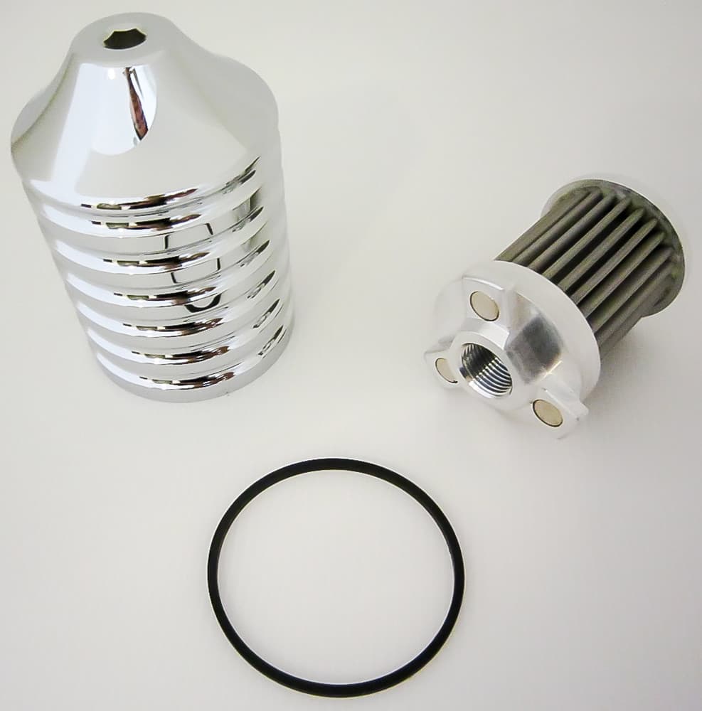 HardDrive Billet Reusable Oil Filter Chrome