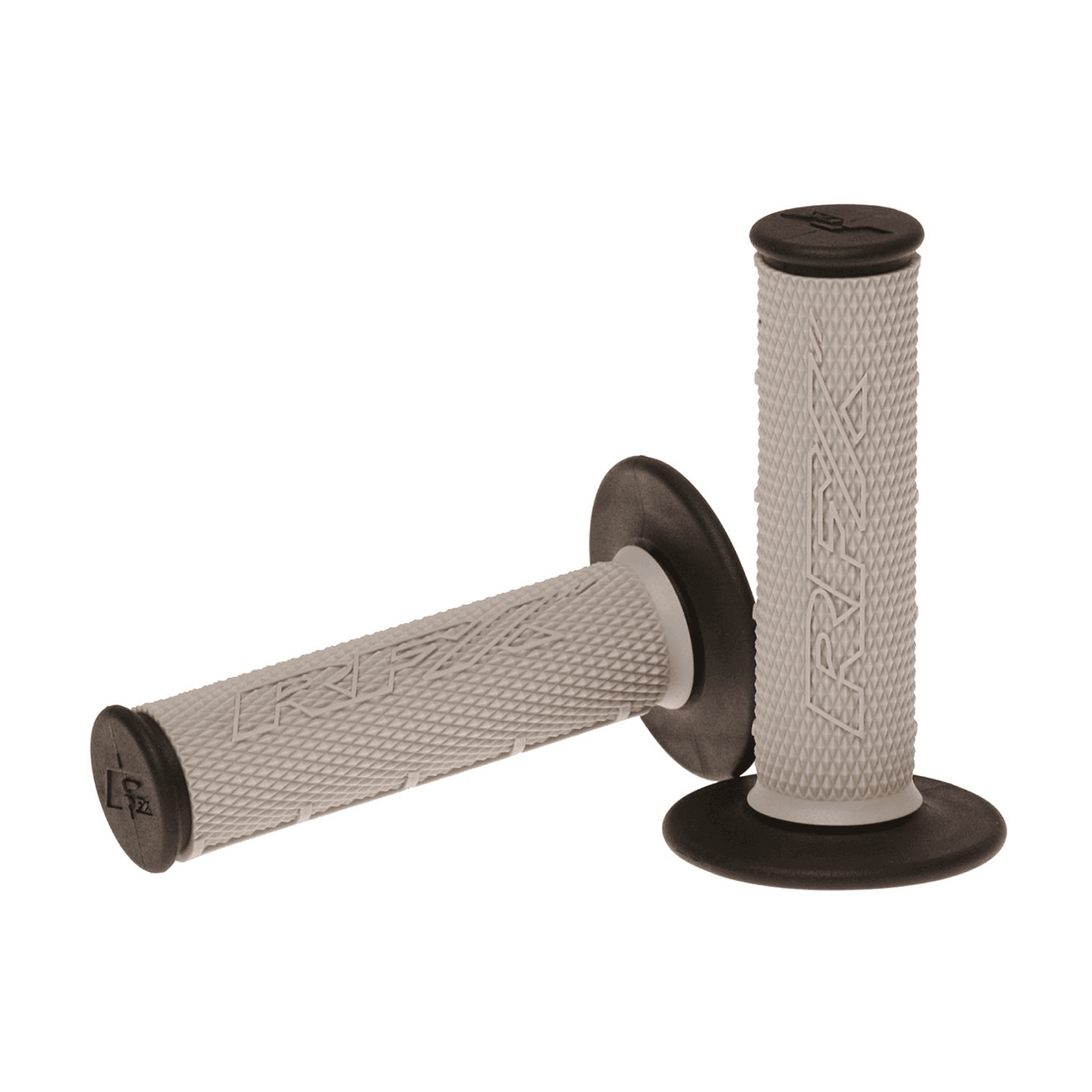 DUAL COMPOUND GRIPS GREY WITH BLACK ENDS