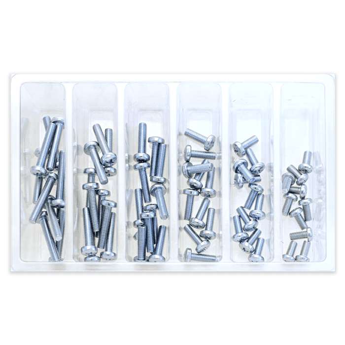 Bolt M5 Pan Head Phillips Assortment 120 Piece Kit