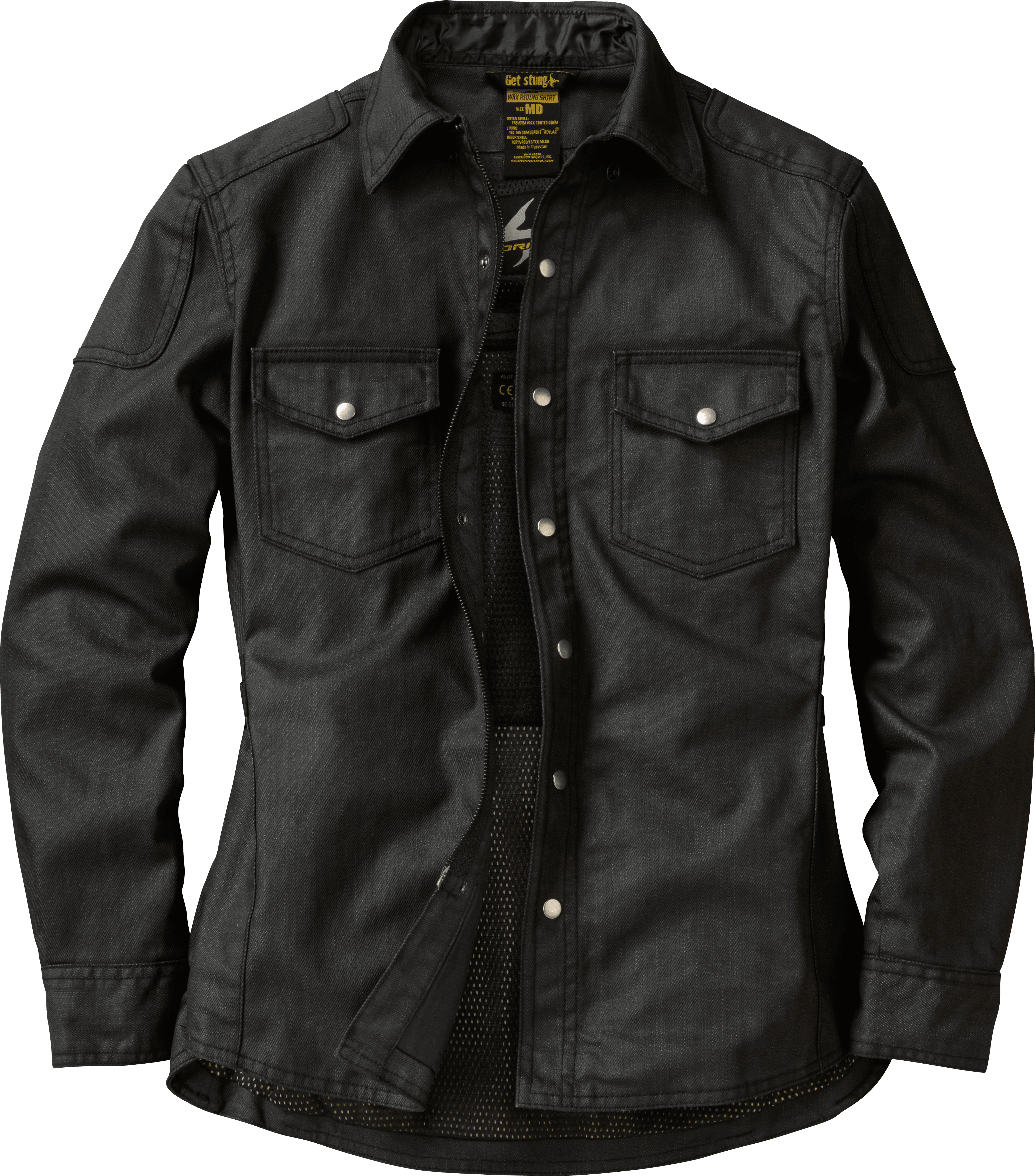 COVERT WOMENS WAX RIDING SHIRT BLACK XS