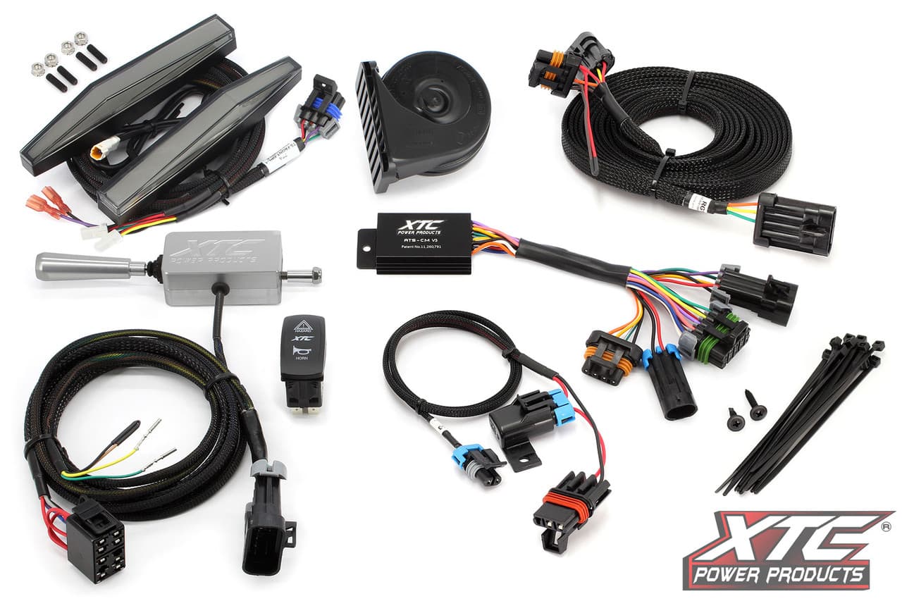 XTC Power Products Auto Turn Signal Kit W/ Billet Lever And Front Drl Lights Polaris