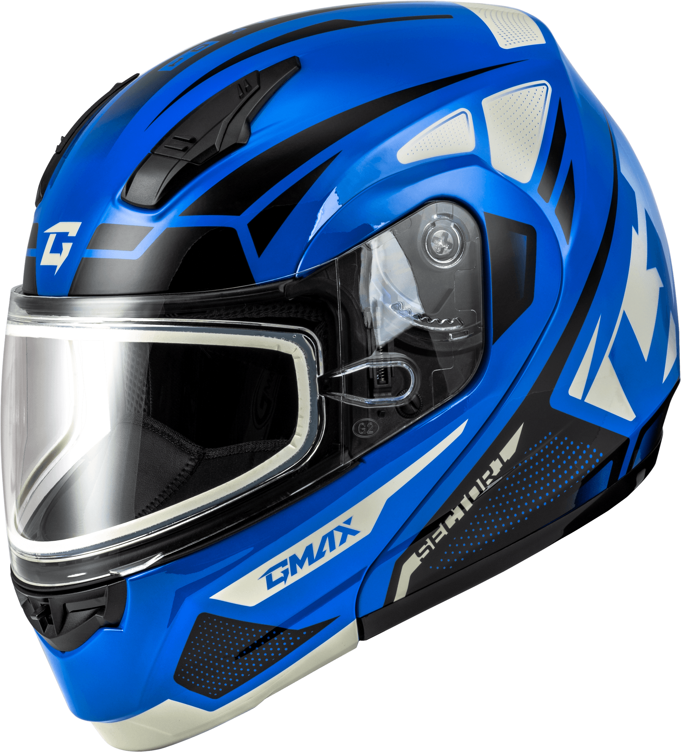 MD-04S SECTOR SNOW HELMET BLUE/BLACK 2X