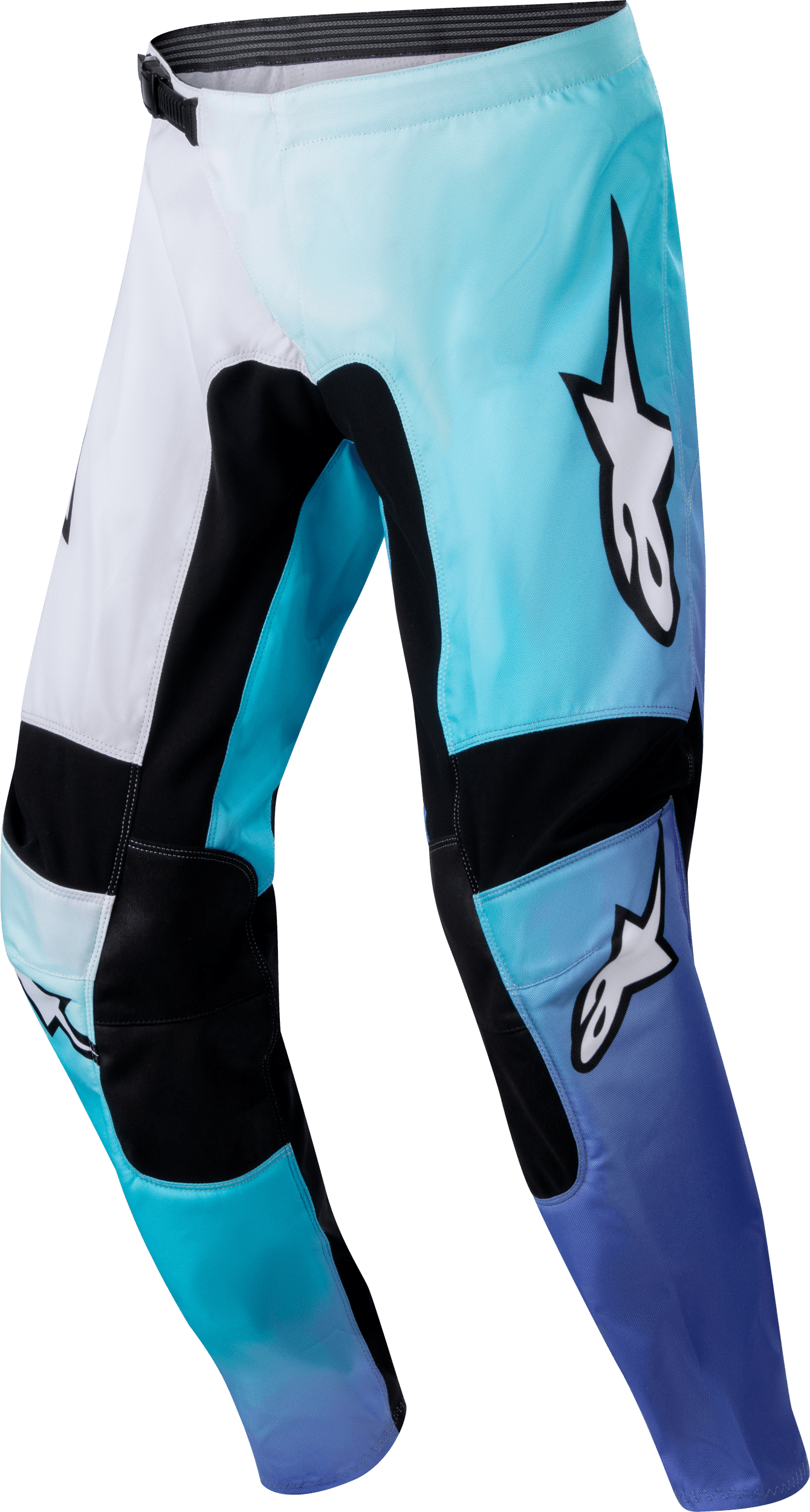 STELLA FLUID PANT WHITE/TURQUOISE SZ 28