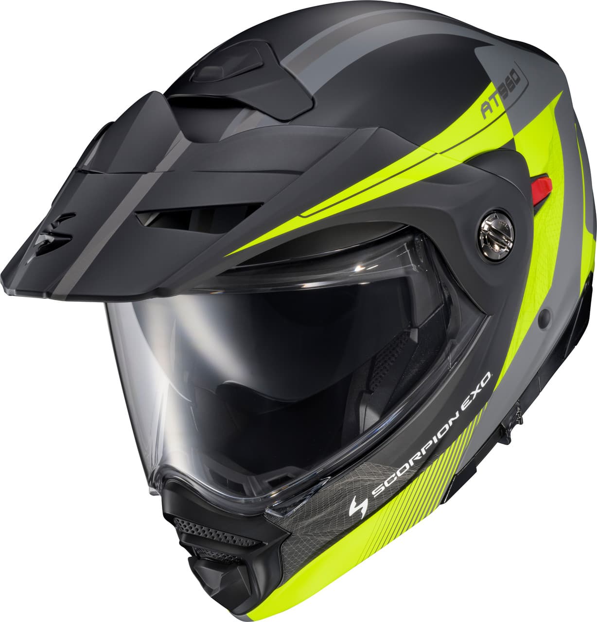 Scorpion Exo EXO-AT960 Modular Helmet Topographic 2 Hi-Vis/Grey SM