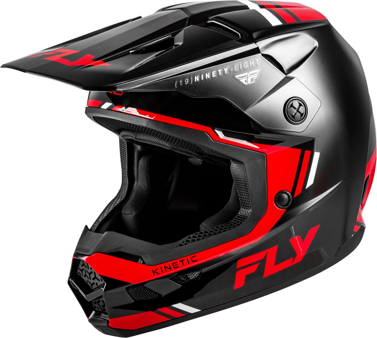 Fly Racing Kinetic Verdict Helmet Black/Red/White MD