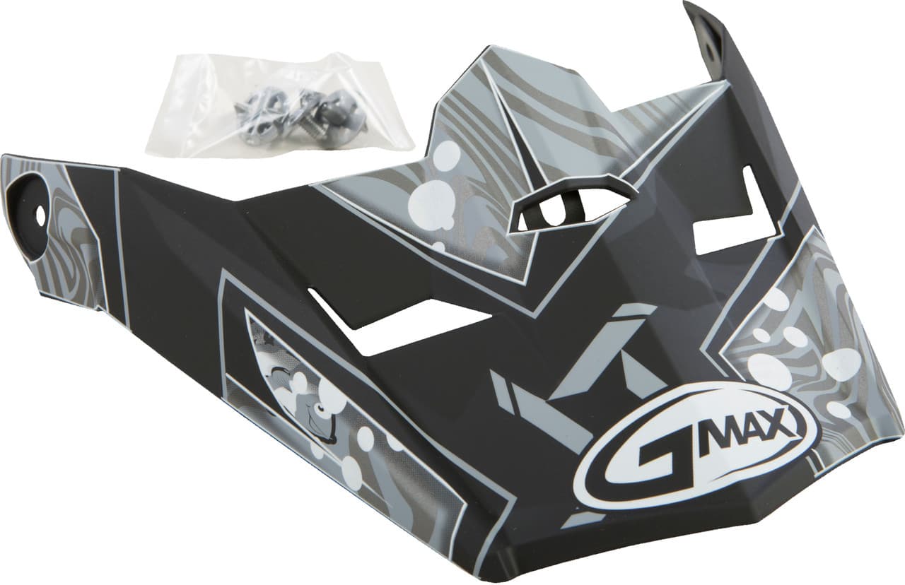 Gmax Visor W/Screws Hooper MX-46Y Matte Black/Dark Silver YS-YL