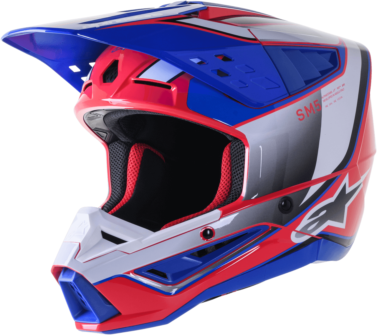 Alpinestars S-M5 Sail Helmet White/Diva Pnk/Enamel Blue G XS