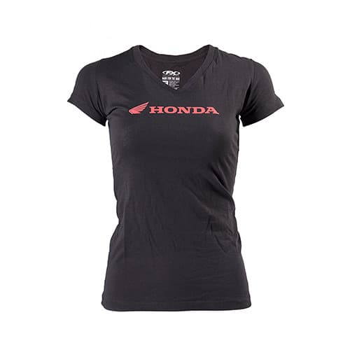 FACTORY EFFEX HONDA HORIZONTAL WOMENS T- SHIRT / BLACK (M)