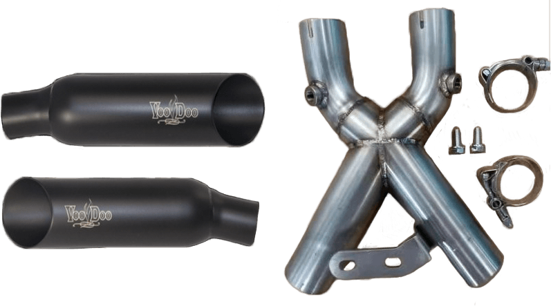 Voodoo Shorty Dual Muffler Black Busa