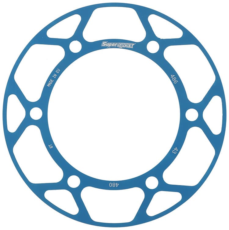 REAR EDGE SPRKT COLOR DISK ALU 43T-525 BLU SUZ/YAM