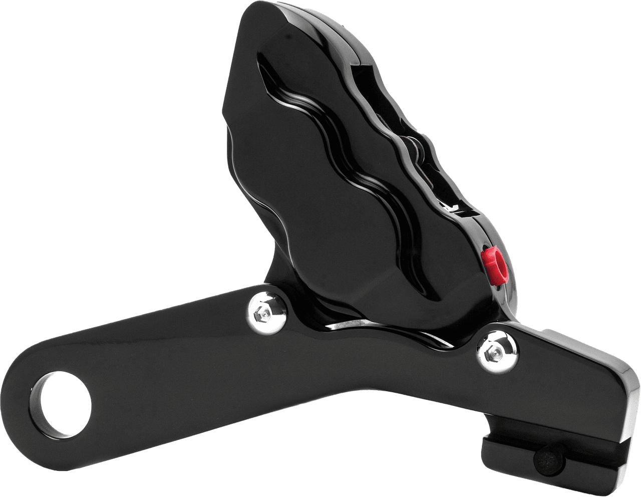 4 PIST REAR CALIPER KIT BLACK 25MM FLT 08-UP