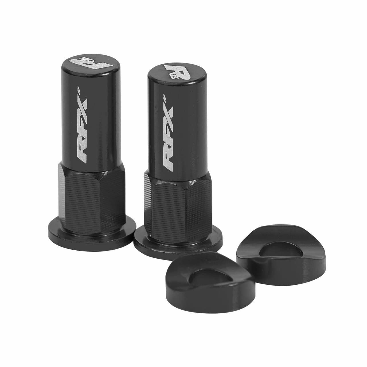 RFX Rim Lock Nuts & Washers 2PCS Black