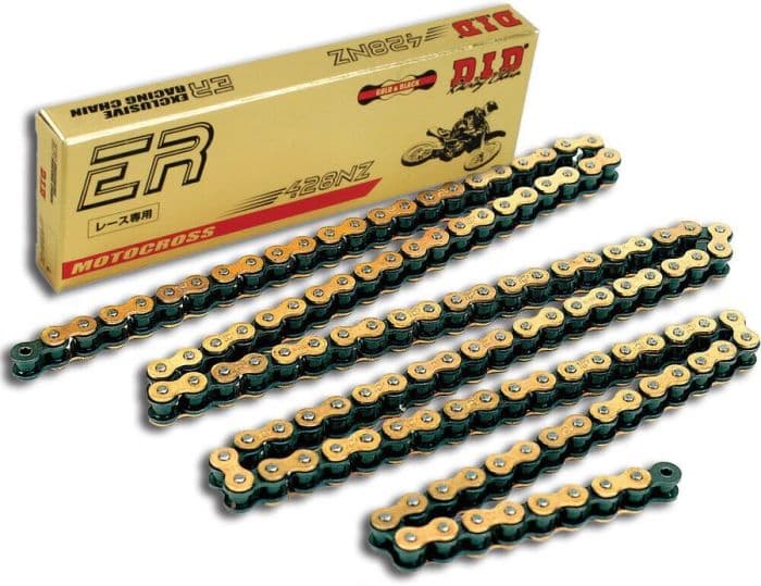 D.I.D NON-SEALED CHAIN 428NZ GOLD & BLACK 126RB