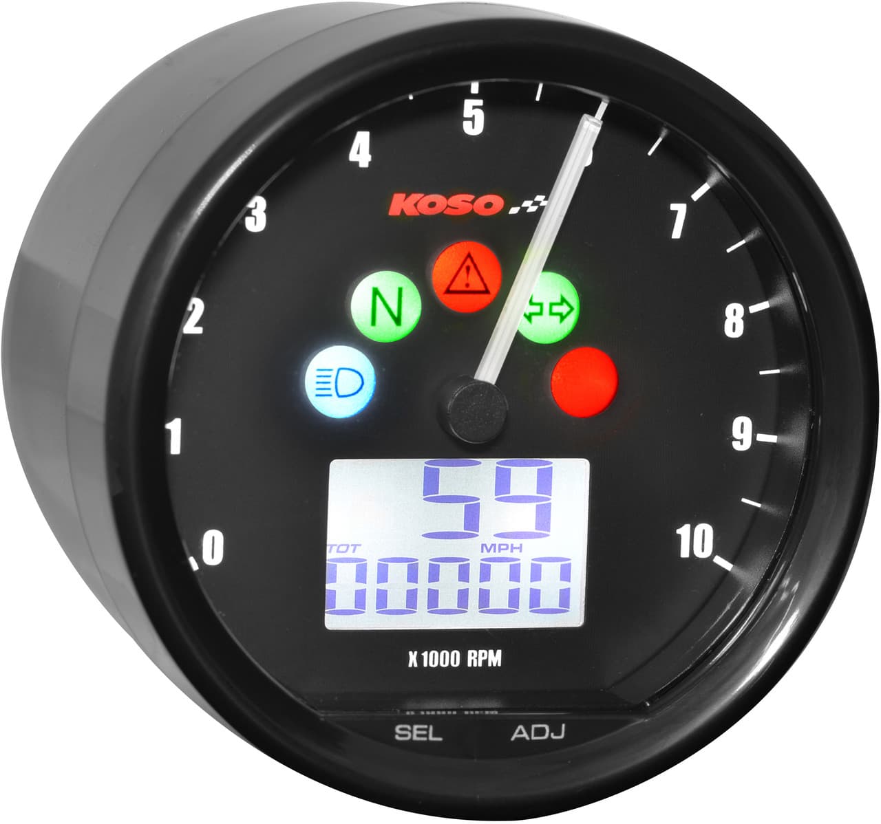 Koso TNT-02 Speedometer Tachometer Combo Black