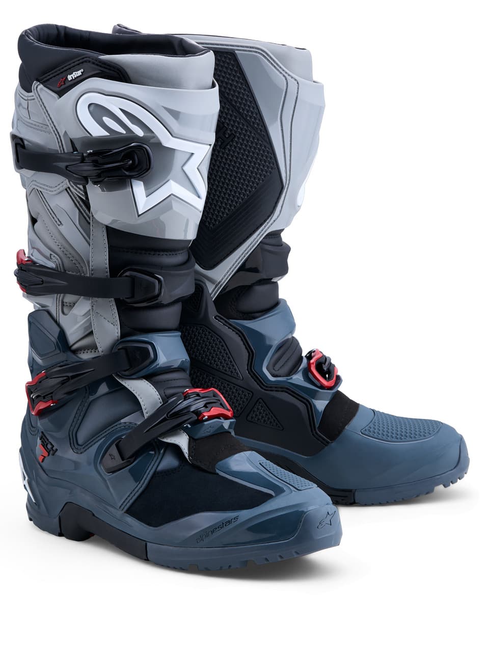 Alpinestars Tech 7 Enduro Drystar Boots Drk Grey/Mid Grey/Br Red 9