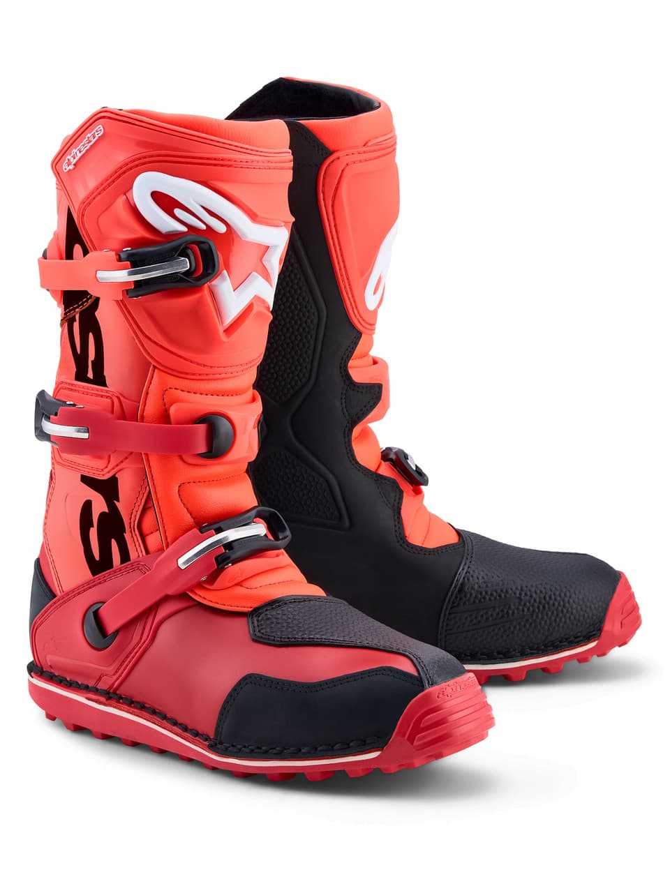 Alpinestars Tech T Boots Red Fluo/Black/Br Red 8