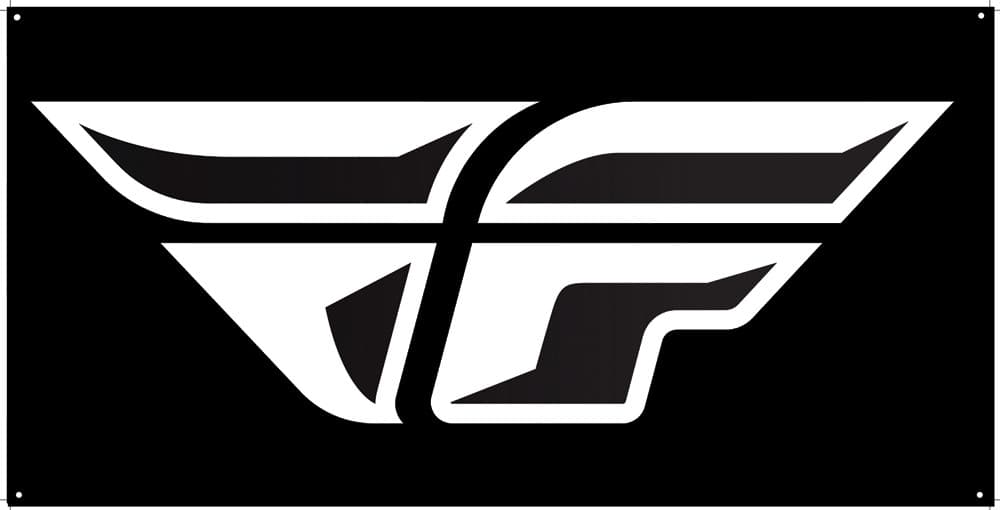 Fly Racing F-Wing Banner Black 3' X 6'