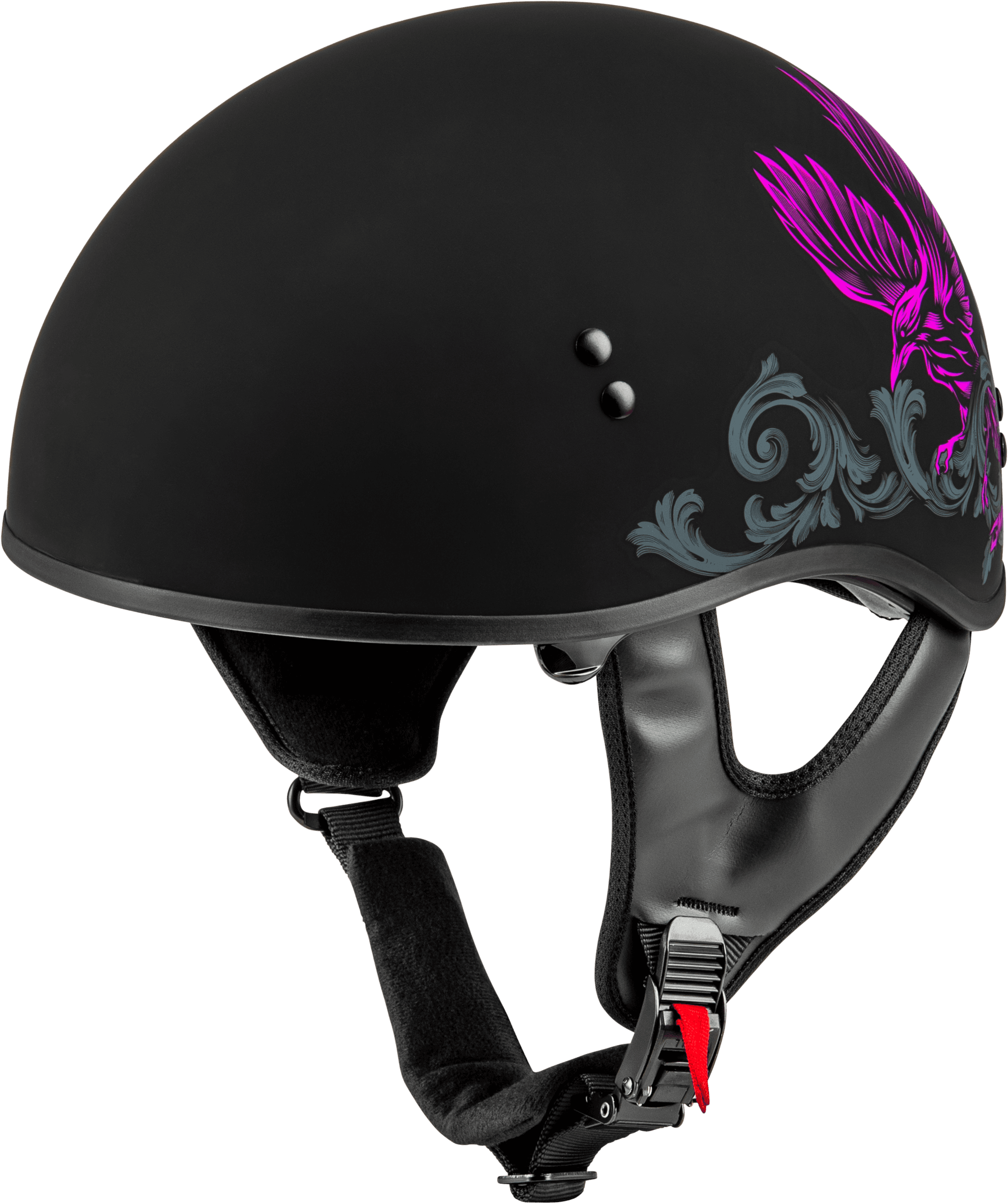 HH-65 CORVUS HELMET MATTE BLACK/PURPLE/GREY SM