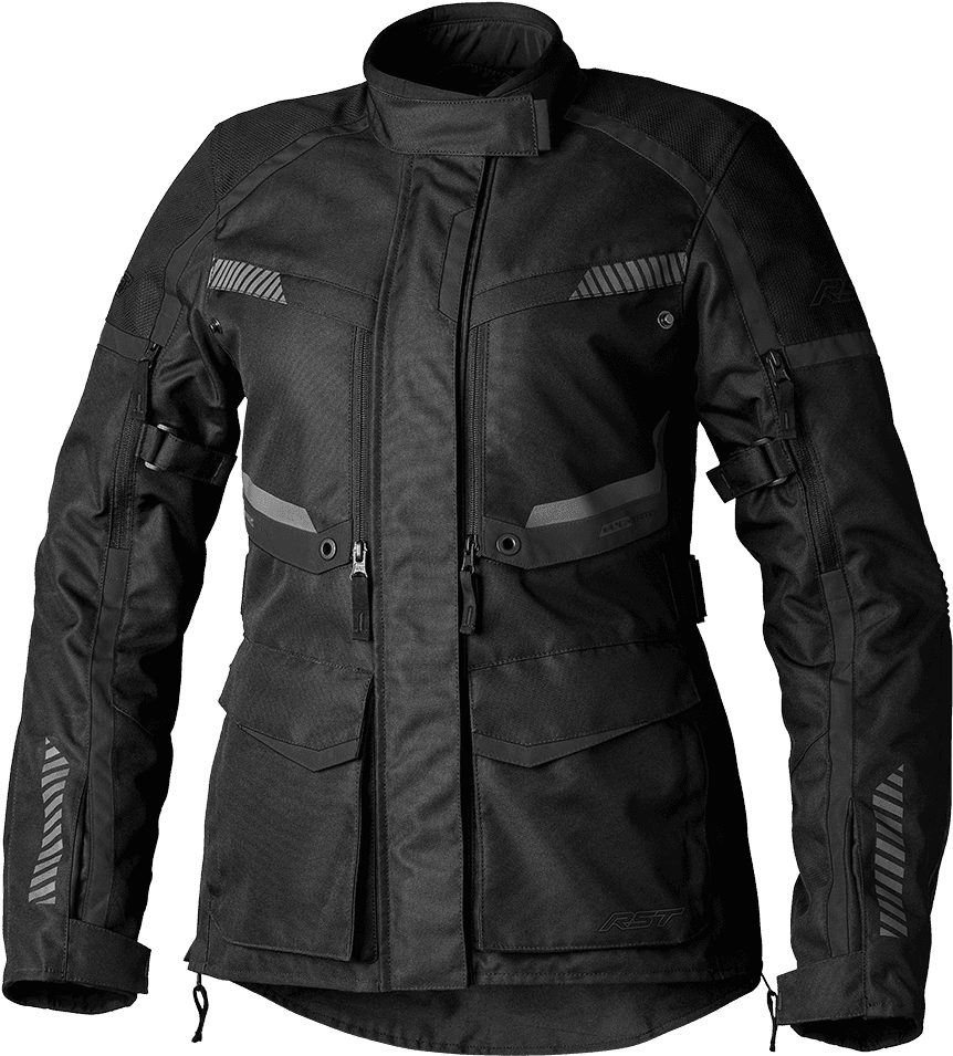 LADIES MAVERICK EVO CE JACKET BLACK/BLACK TEXTILE 2XL