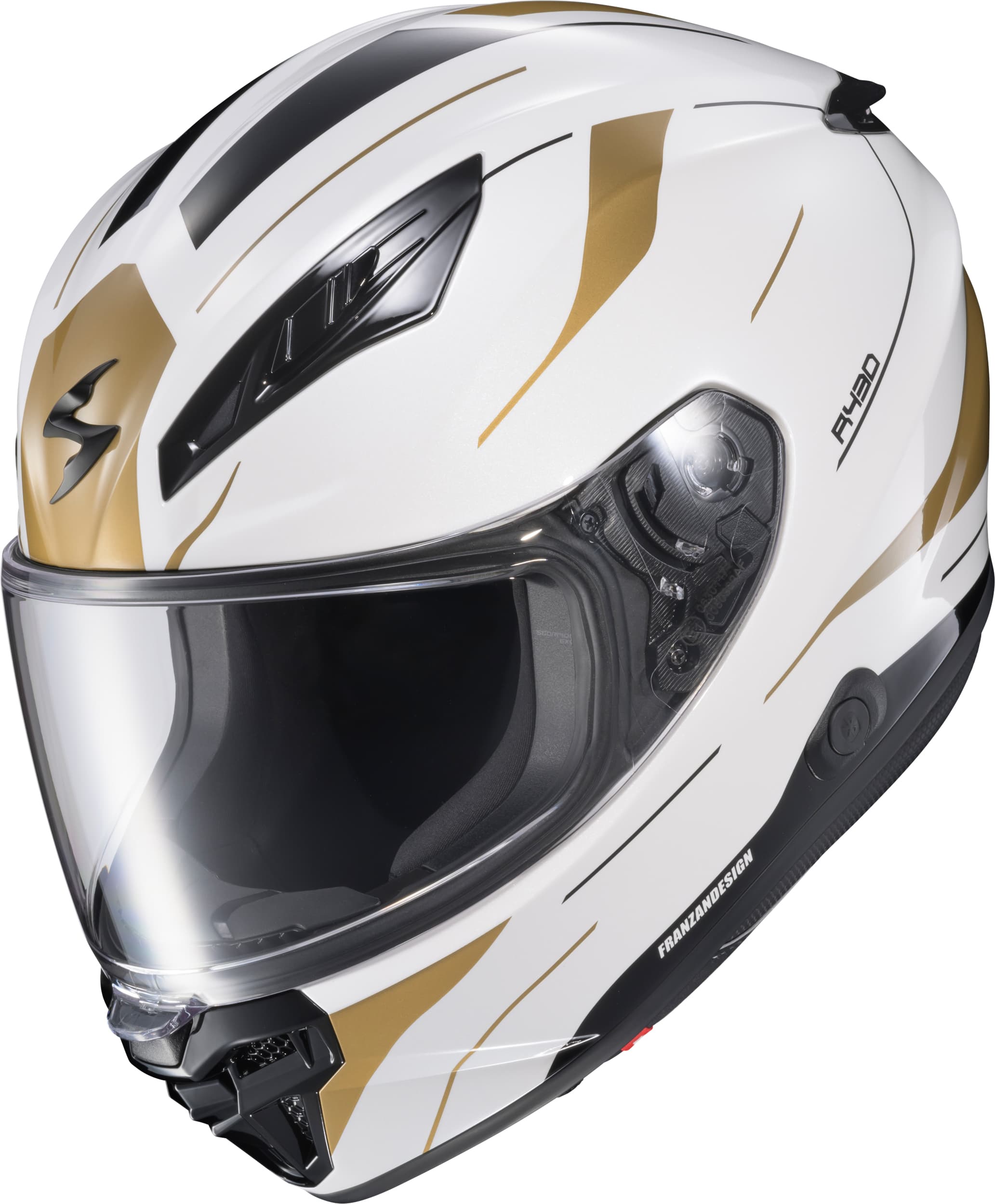 EXO-R430 FULL FACE HELMET CUTLASS WHITE/GOLD 2X