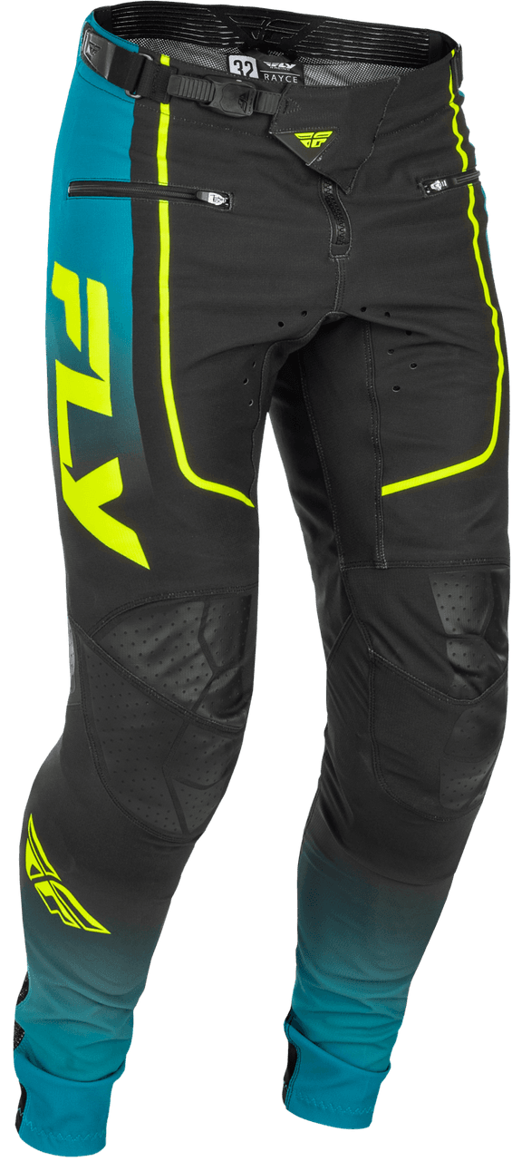 Fly Racing Rayce Bicycle Pants Teal/Black/Lime Size 30