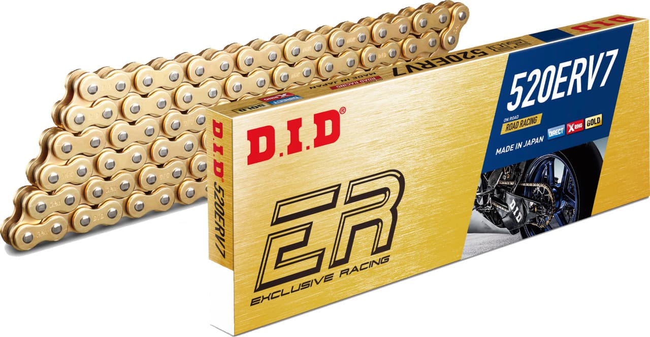 D.I.D Chain 520ERV7 124L Gold/Gold