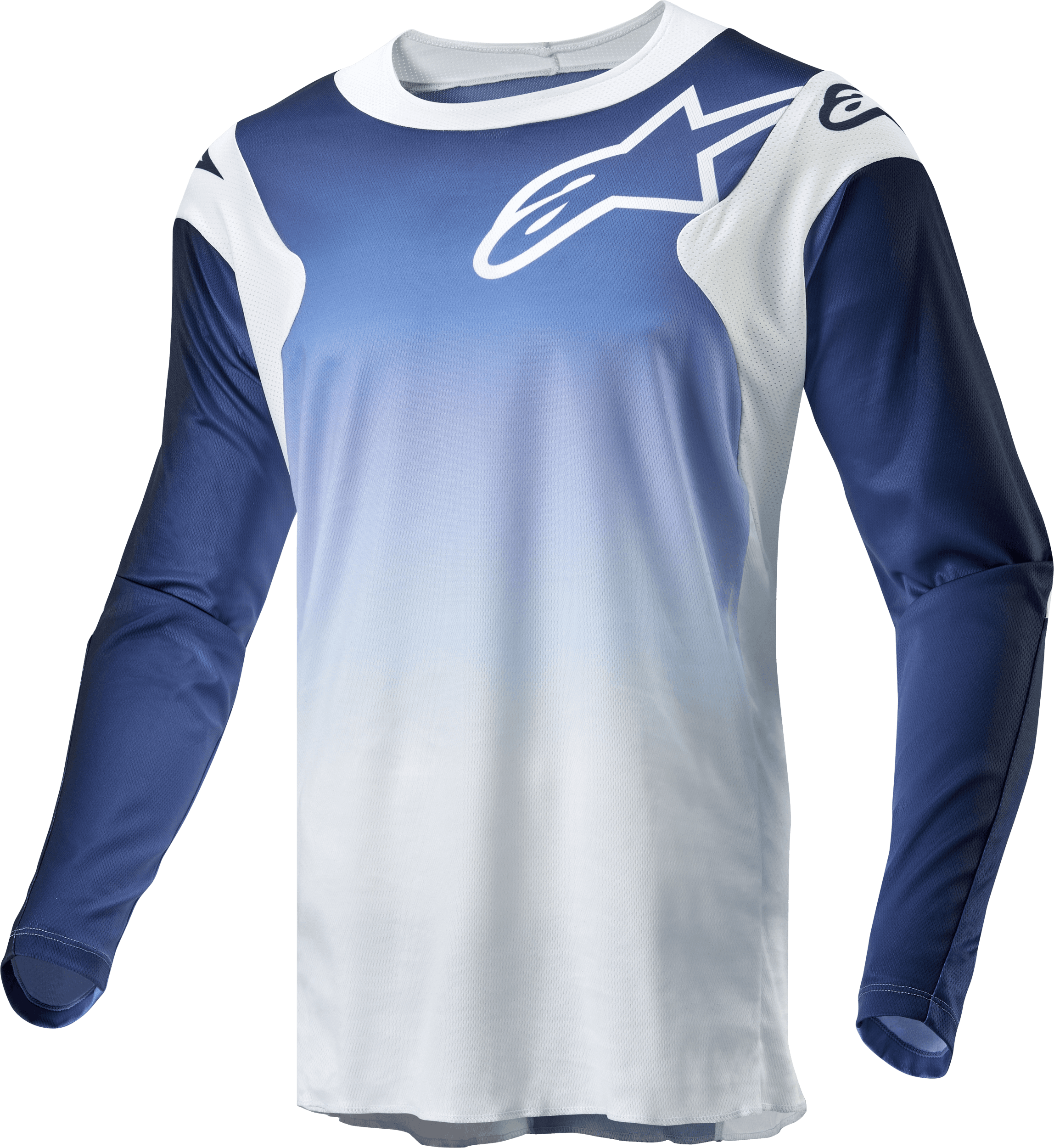 RACER HOEN JERSEY WHITE/DARK NAVY/LIGHT BLUE 2X