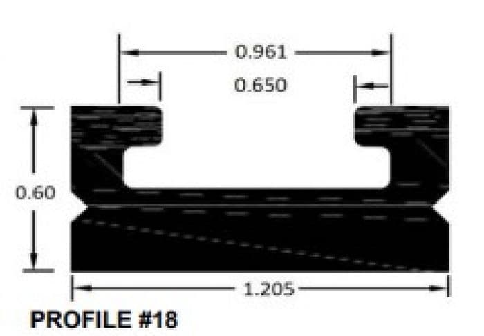 SPI SLIDE PROFILE 18 BLACK 52 1/4"