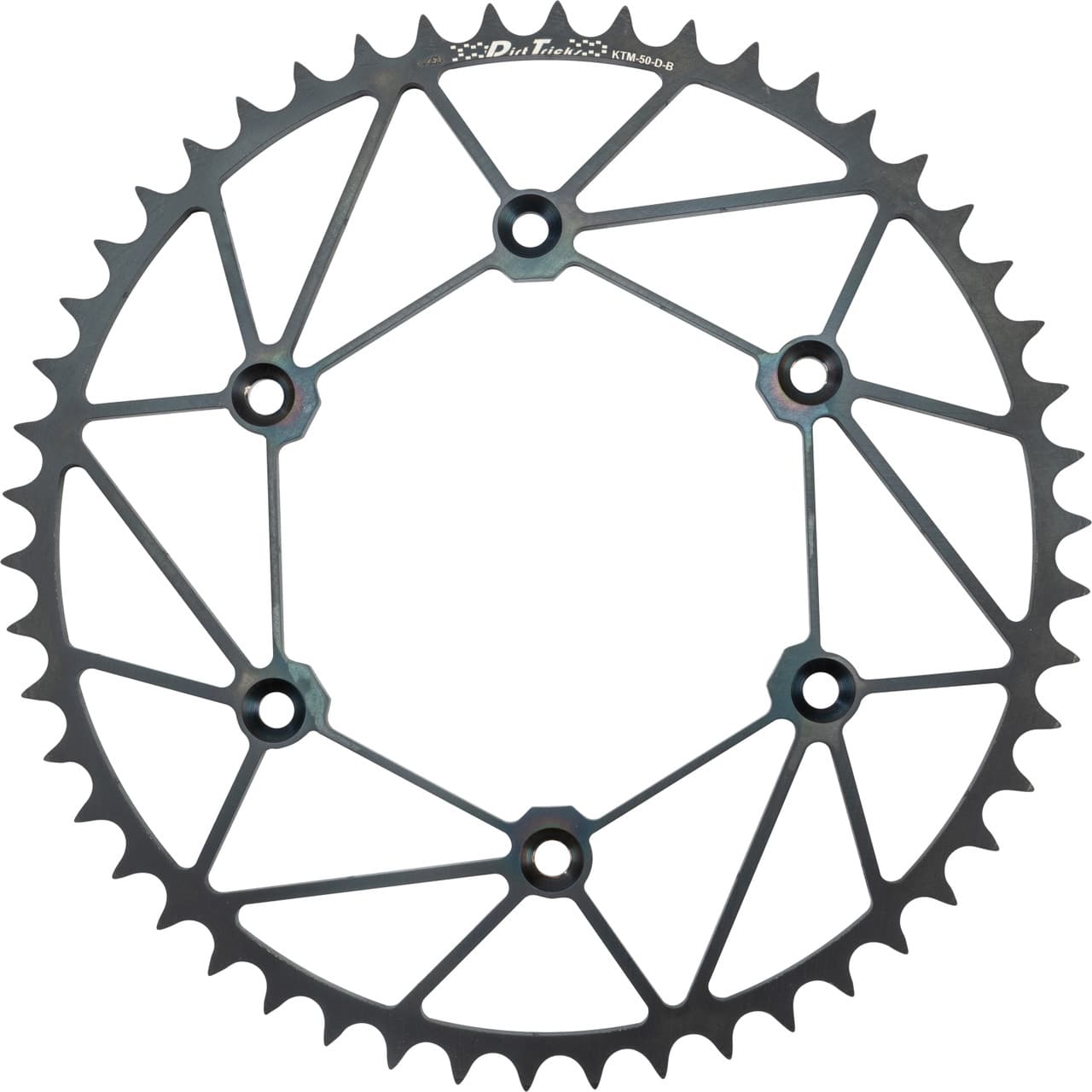 REAR SPROCKET CHROMOLY STL/ZIR 50T-520 BLK KTM/HUSQ