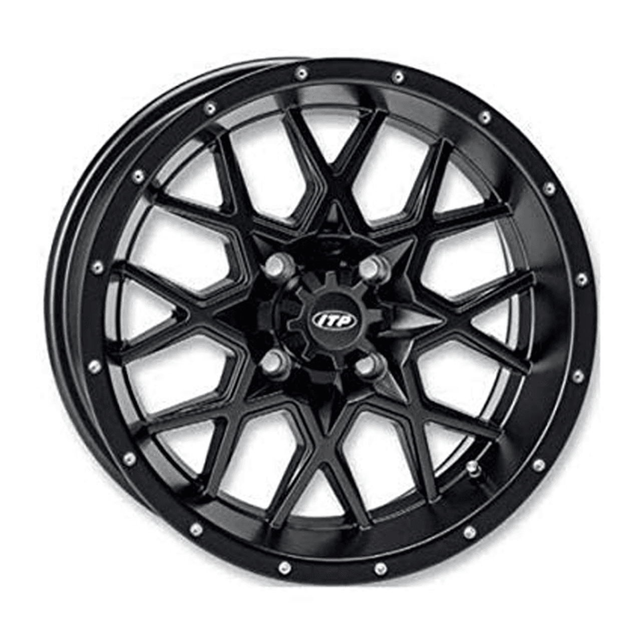 ITP HURRICANE WHEEL 12X7 MATTEBLACK (12RB113BX)