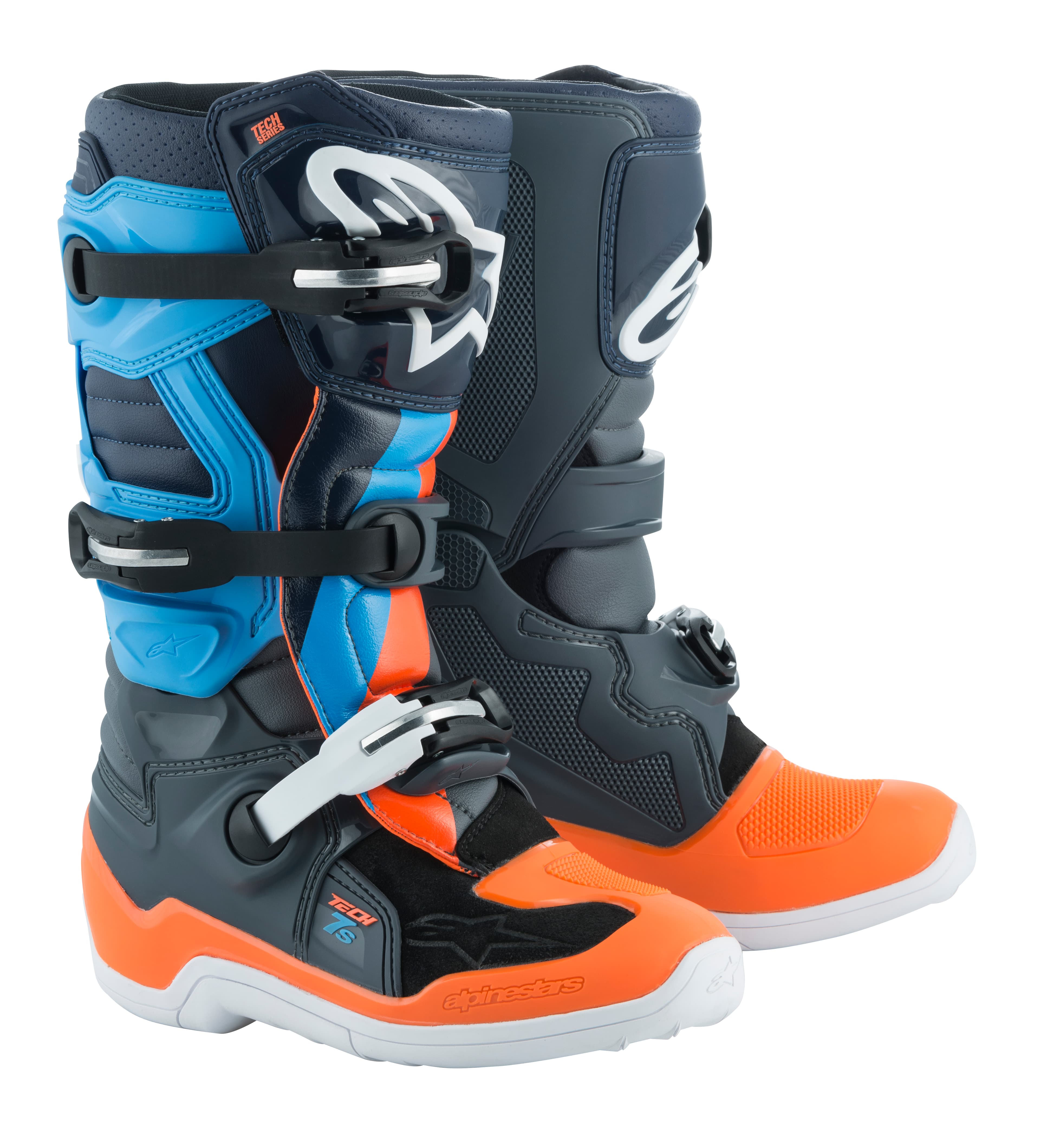 TECH 7S MAGNETO LE BOOTS ANTHRACITE/ORANGE SZ 04